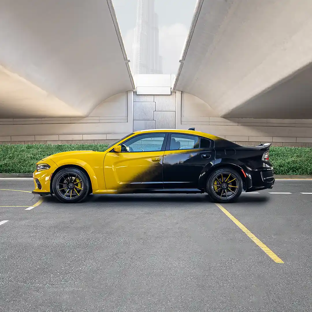 Dodge Charger Siyah + Sarı - 5