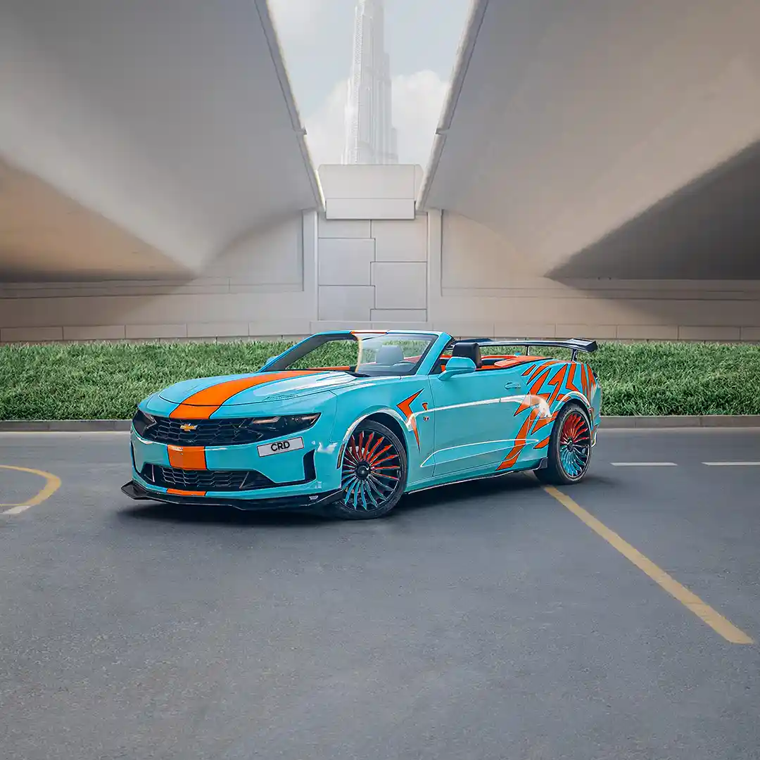 Chevrolet Camaro Mavi + Turuncu - Görsel 1