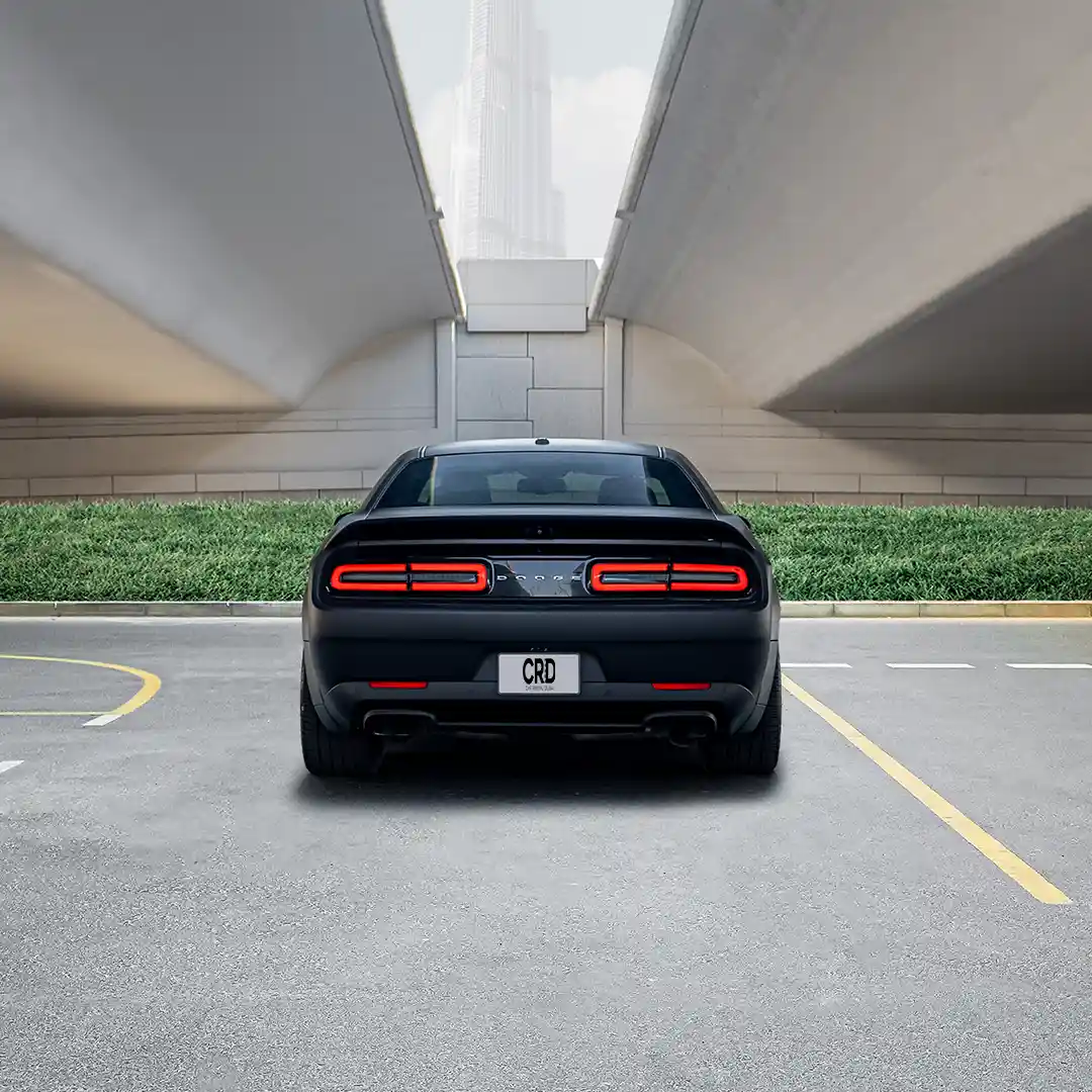 Dodge Challenger Matte Black + Green - 3