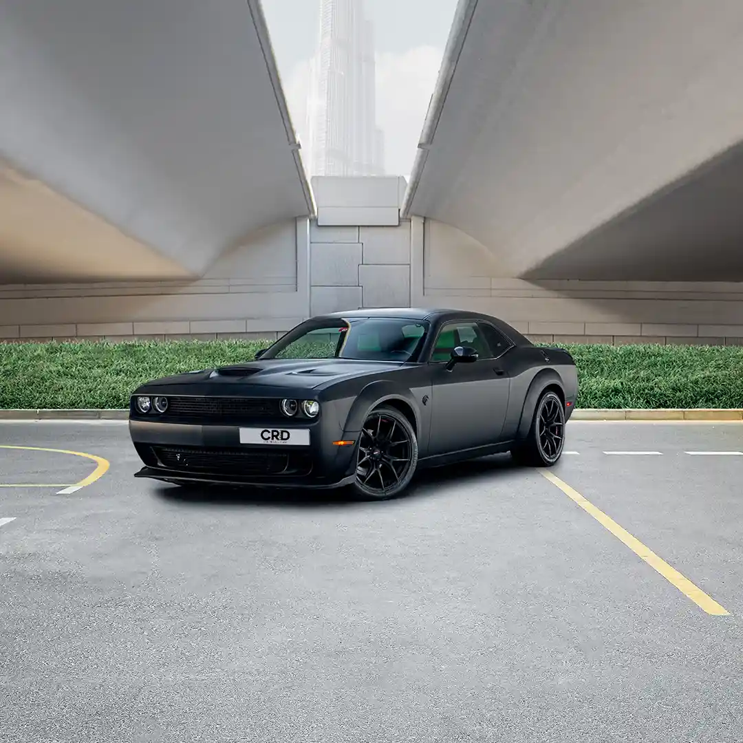 Dodge Challenger Mat Siyah + Yeşil - Görsel 1