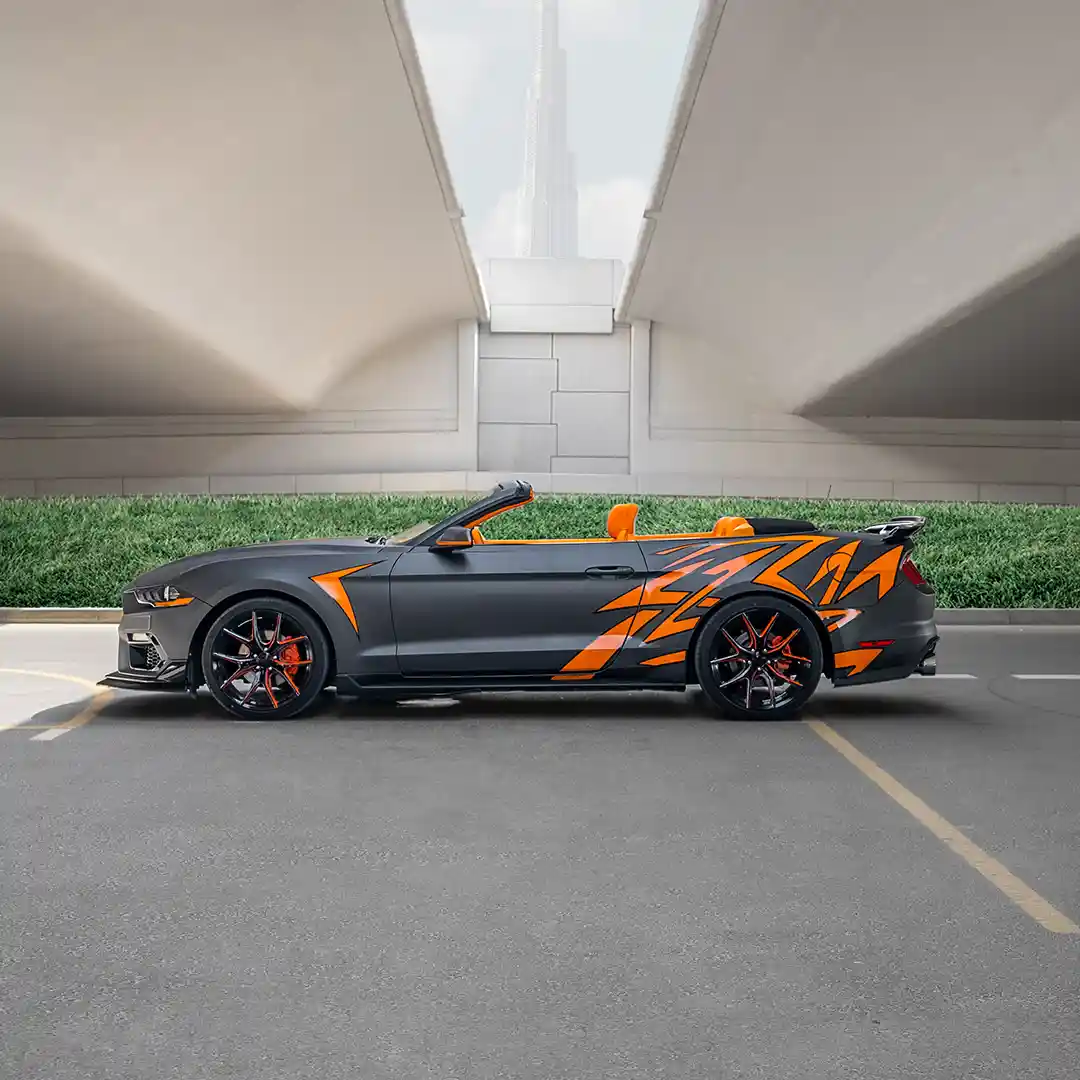 Ford Mustang – Gray + Orange - 5